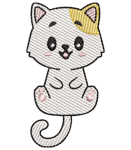 Matriz de Bordado Gato Branco